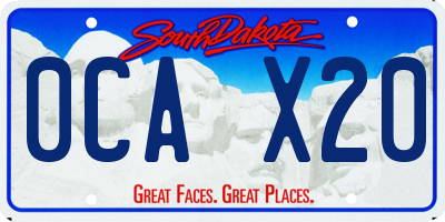 SD license plate 0CAX20