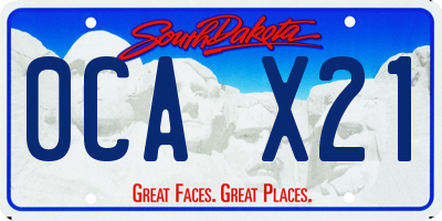SD license plate 0CAX21