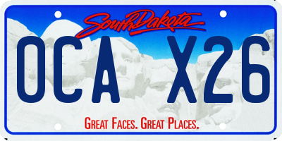 SD license plate 0CAX26