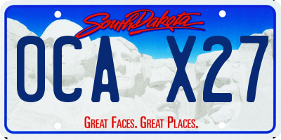 SD license plate 0CAX27