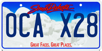 SD license plate 0CAX28