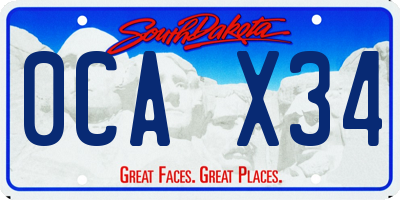 SD license plate 0CAX34