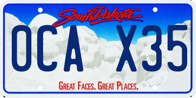 SD license plate 0CAX35