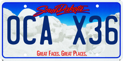 SD license plate 0CAX36
