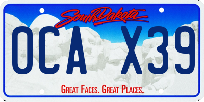 SD license plate 0CAX39