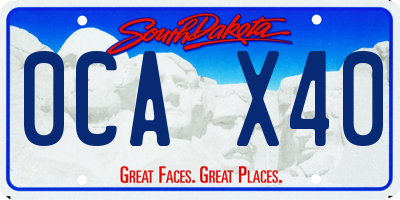 SD license plate 0CAX40