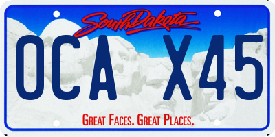 SD license plate 0CAX45