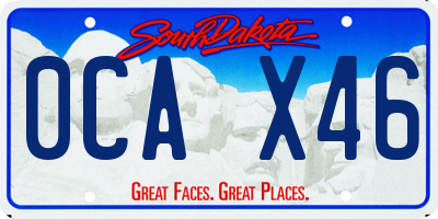 SD license plate 0CAX46