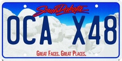 SD license plate 0CAX48