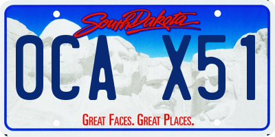SD license plate 0CAX51