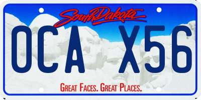 SD license plate 0CAX56