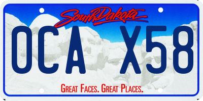 SD license plate 0CAX58