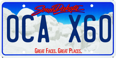 SD license plate 0CAX60