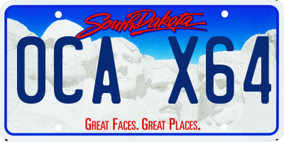 SD license plate 0CAX64