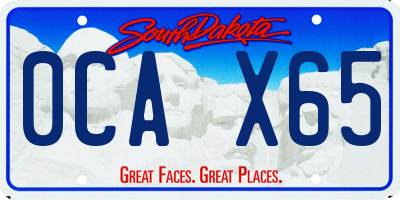 SD license plate 0CAX65
