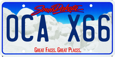 SD license plate 0CAX66