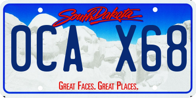 SD license plate 0CAX68