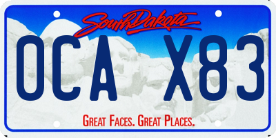 SD license plate 0CAX83