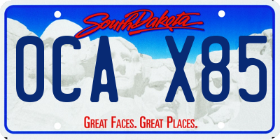 SD license plate 0CAX85