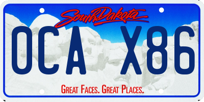 SD license plate 0CAX86