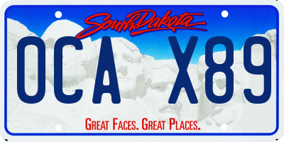 SD license plate 0CAX89