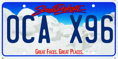 SD license plate 0CAX96