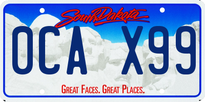 SD license plate 0CAX99