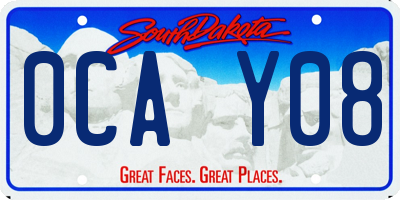 SD license plate 0CAY08