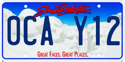 SD license plate 0CAY12