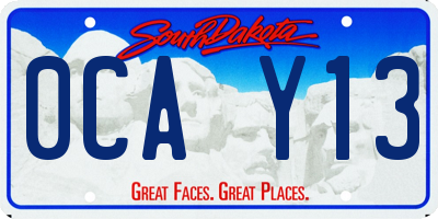 SD license plate 0CAY13