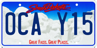 SD license plate 0CAY15