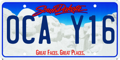 SD license plate 0CAY16