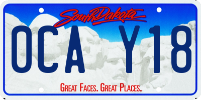 SD license plate 0CAY18