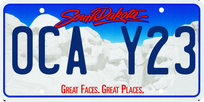 SD license plate 0CAY23