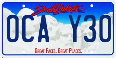 SD license plate 0CAY30