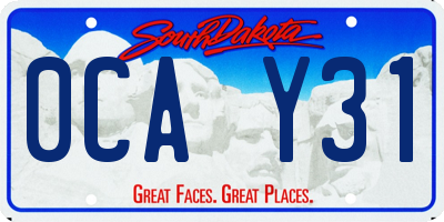 SD license plate 0CAY31
