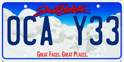 SD license plate 0CAY33