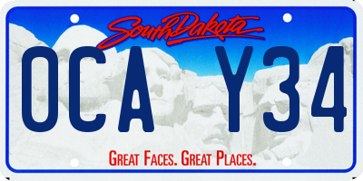 SD license plate 0CAY34