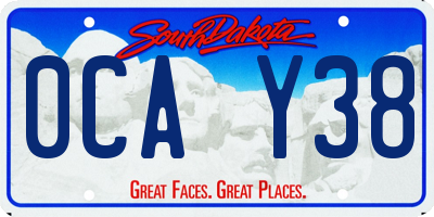 SD license plate 0CAY38