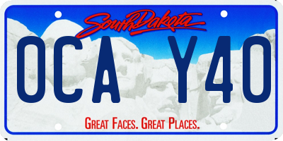 SD license plate 0CAY40