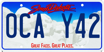 SD license plate 0CAY42