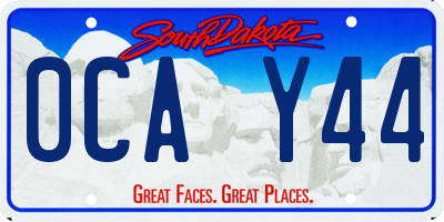 SD license plate 0CAY44