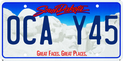 SD license plate 0CAY45