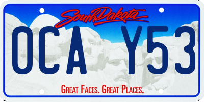 SD license plate 0CAY53