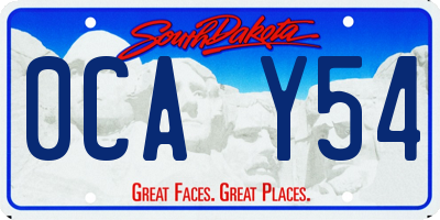SD license plate 0CAY54