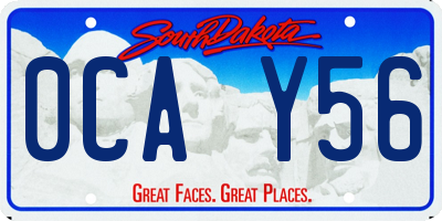 SD license plate 0CAY56