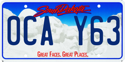 SD license plate 0CAY63