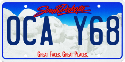 SD license plate 0CAY68