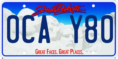 SD license plate 0CAY80
