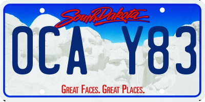 SD license plate 0CAY83